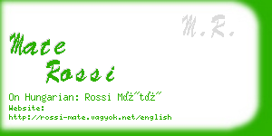 mate rossi business card